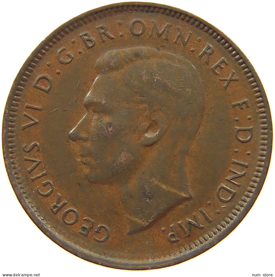 AUSTRALIA HALFPENNY 1947 #s077 0577 - ½ Penny
