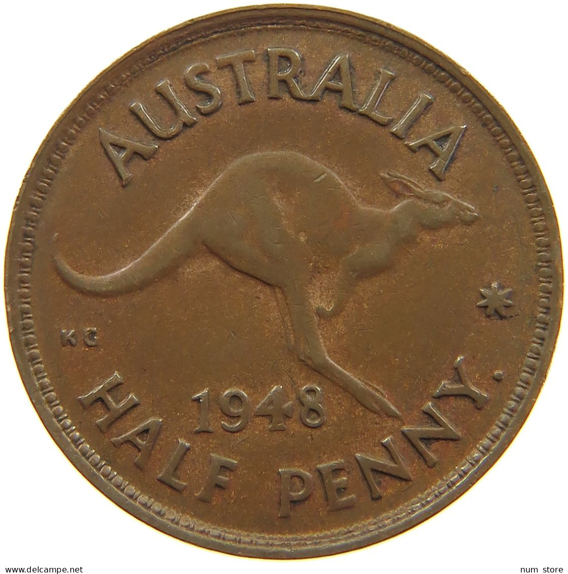 AUSTRALIA HALFPENNY 1948 #a062 0475 - ½ Penny