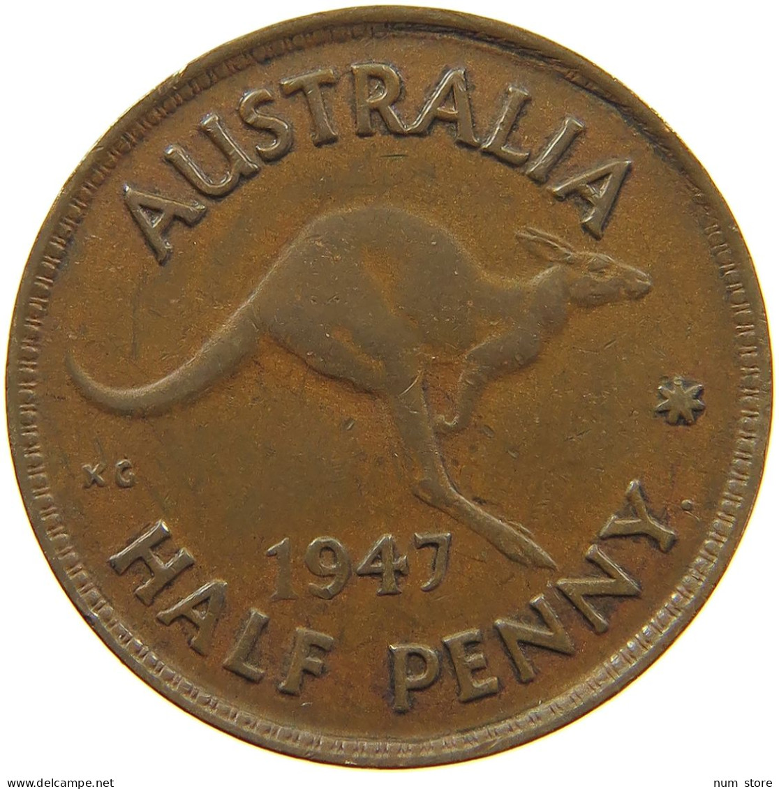 AUSTRALIA HALFPENNY 1947 #s020 0197 - ½ Penny