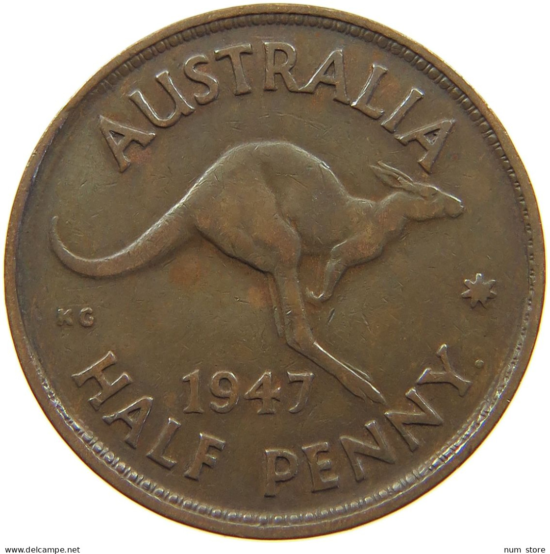AUSTRALIA HALFPENNY 1947 #a057 0767 - ½ Penny