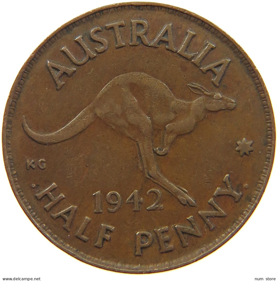 AUSTRALIA HALFPENNY 1942 #a066 0285 - ½ Penny