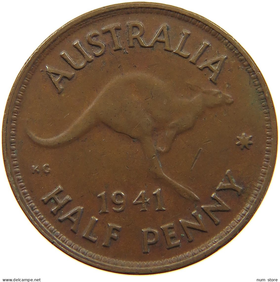 AUSTRALIA HALFPENNY 1941 #a032 0051 - ½ Penny