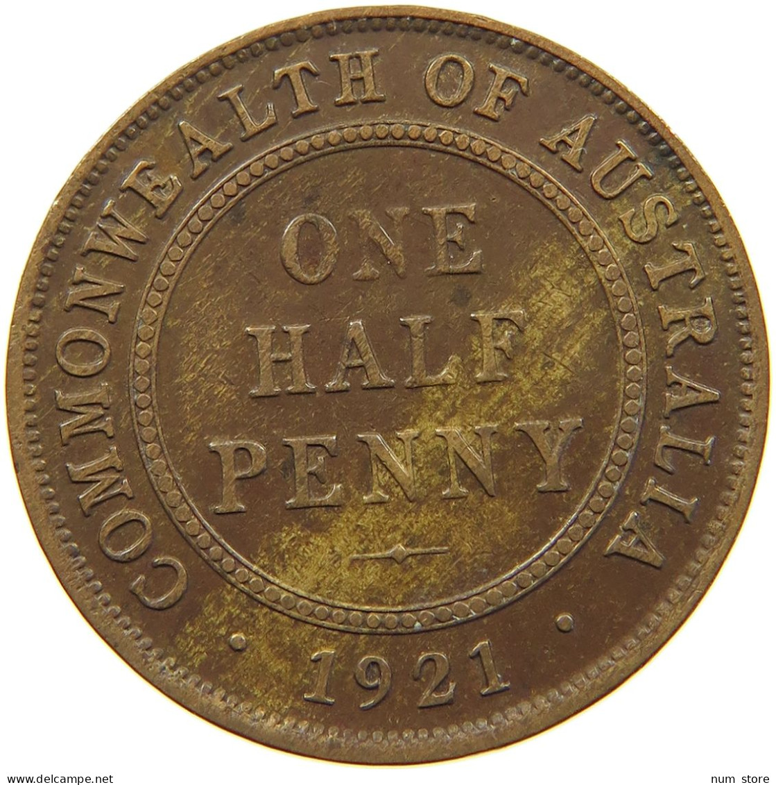AUSTRALIA HALFPENNY 1921 #a057 0747 - ½ Penny