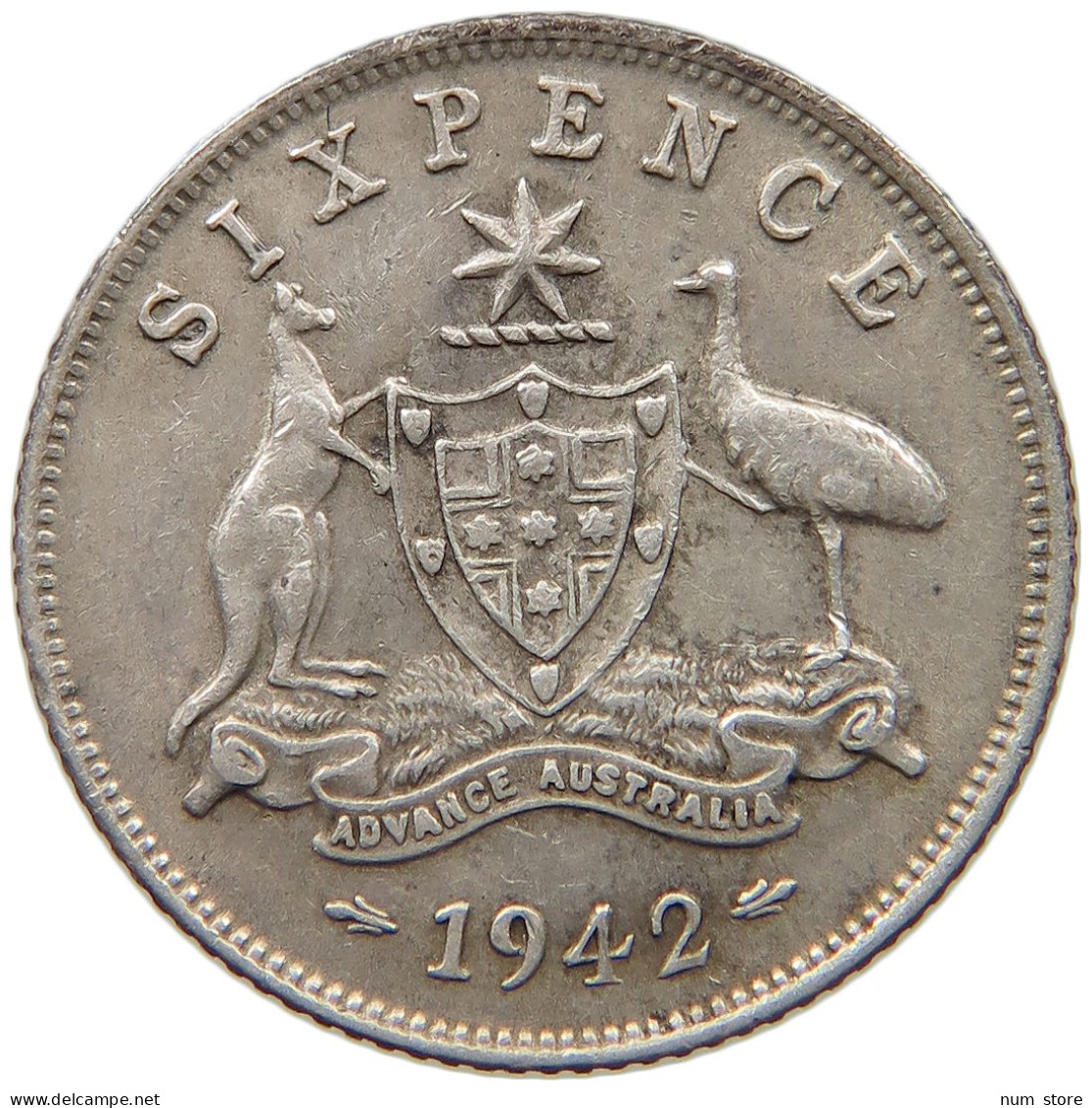 AUSTRALIA 6 PENCE 1942 #c032 0351 - Sixpence