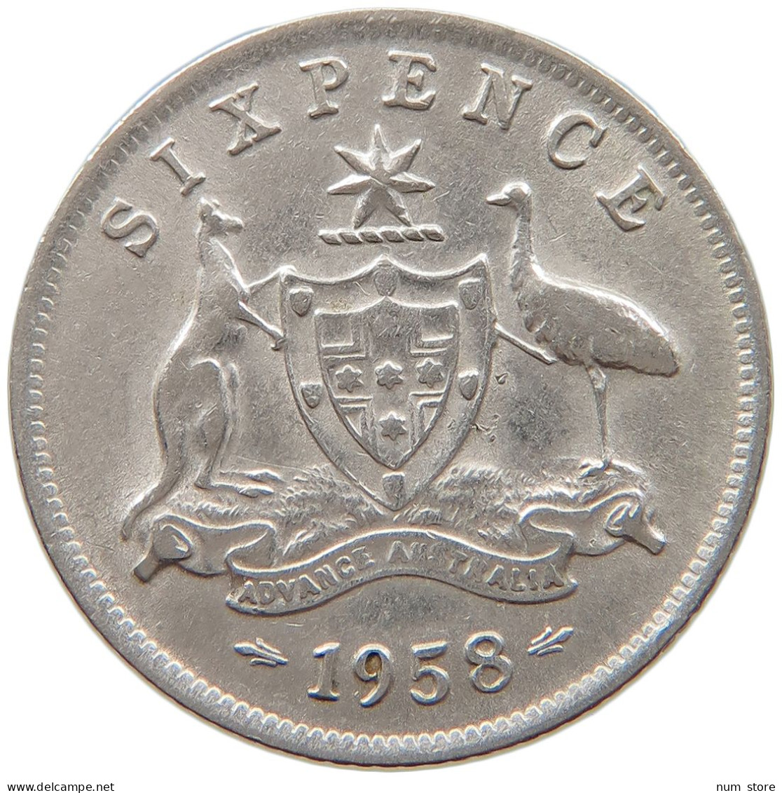 AUSTRALIA 6 PENCE 1958 #s031 0207 - Sixpence