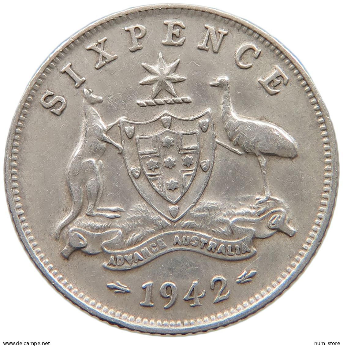 AUSTRALIA 6 PENCE 1942 #c007 0545 - Sixpence