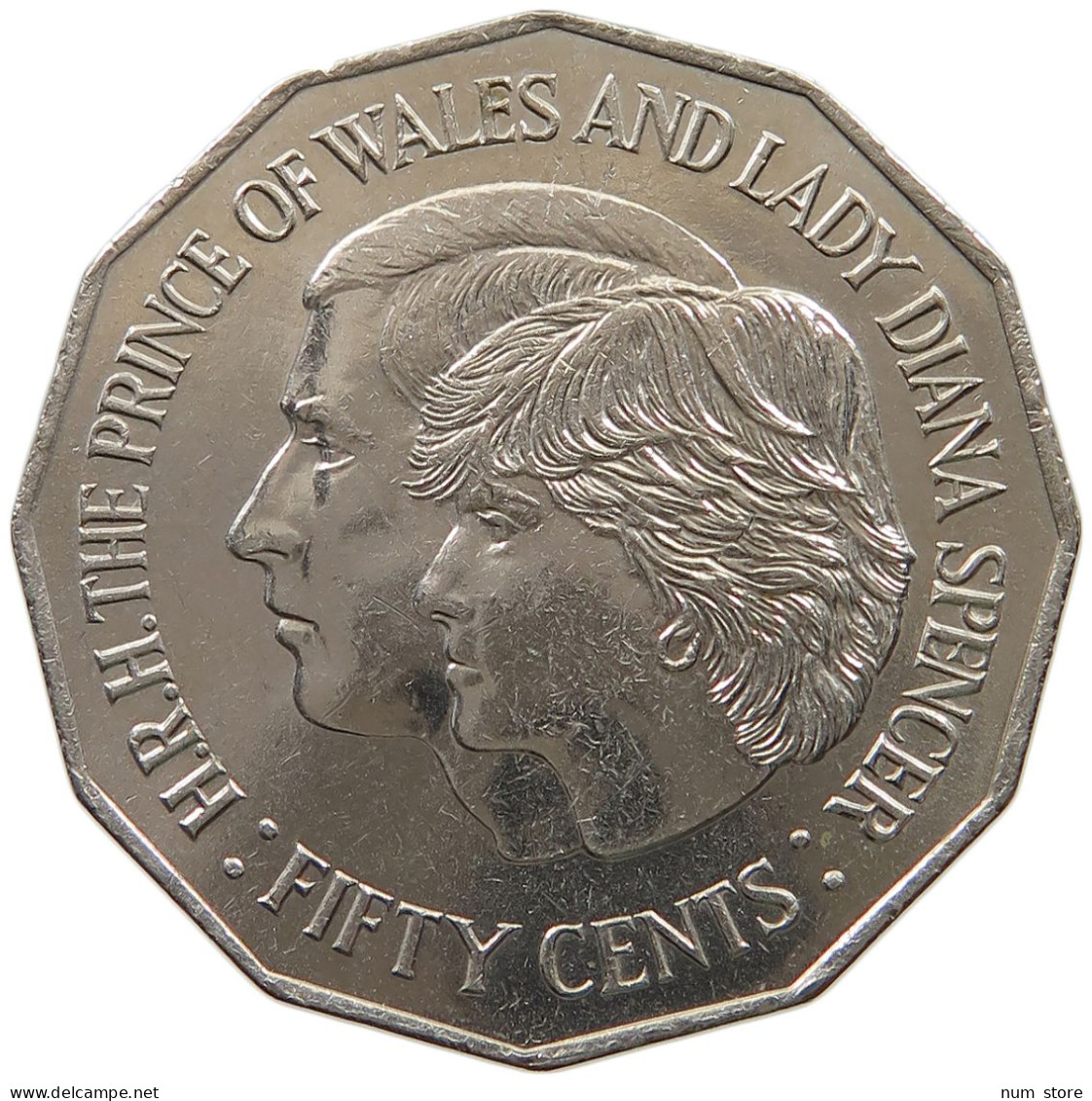 AUSTRALIA 50 CENTS 1981 CHARLES DIANA #s061 0205 - 50 Cents