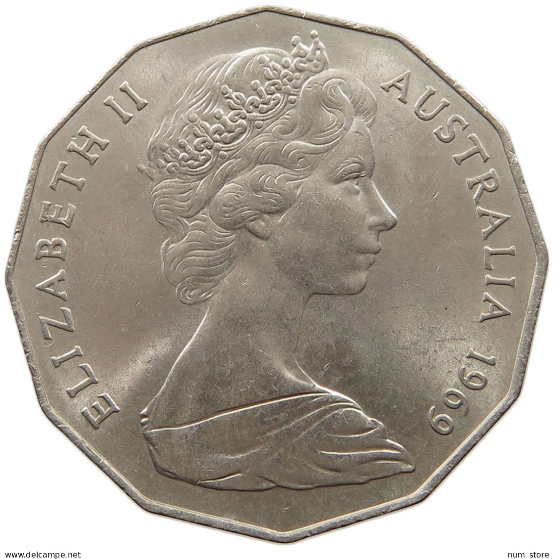 AUSTRALIA 50 CENTS 1969 TOP #s039 0063 - 50 Cents