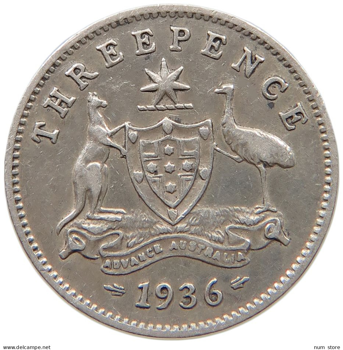 AUSTRALIA 3 PENCE 1936 #c019 0107 - Threepence