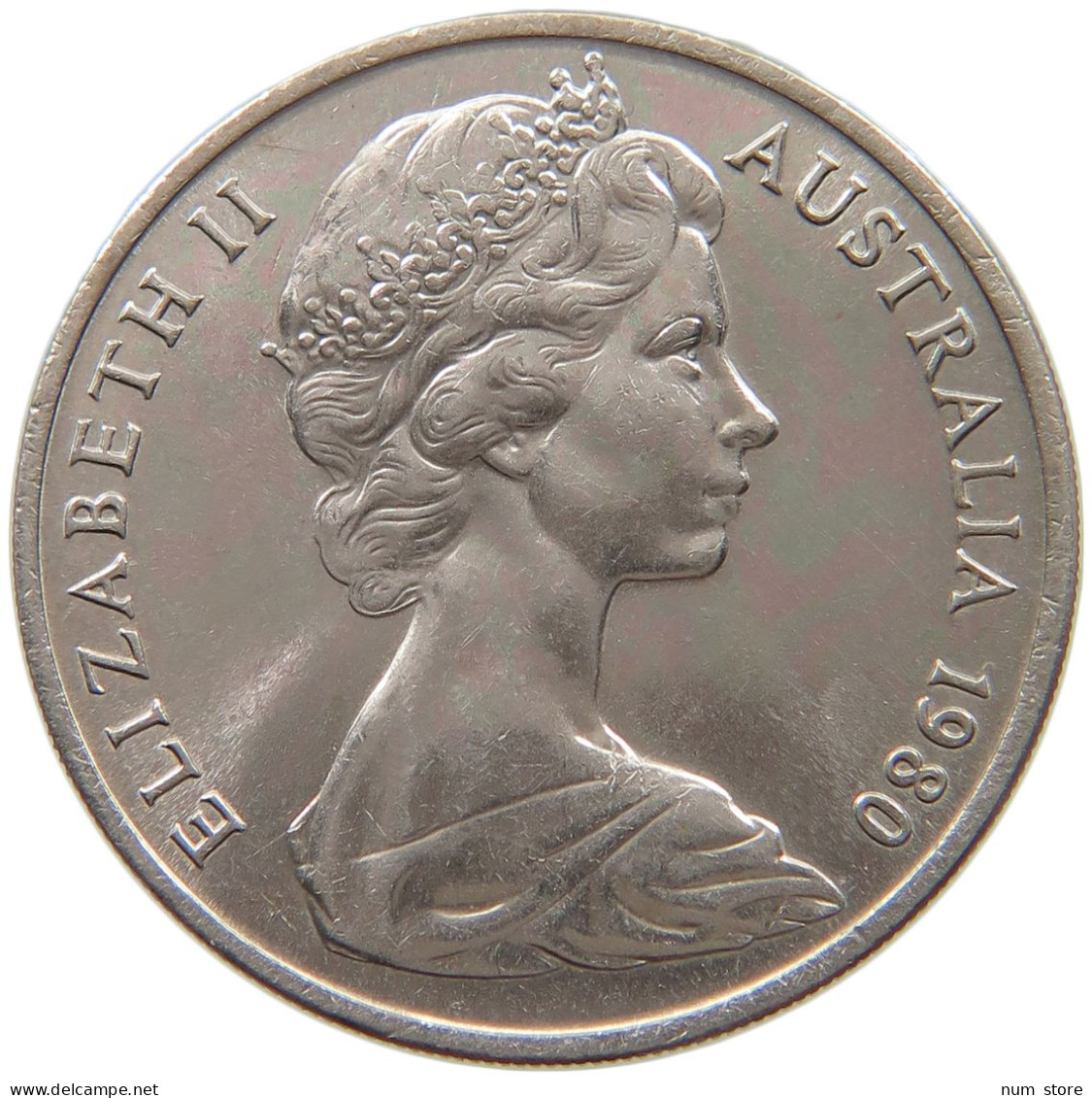 AUSTRALIA 20 CENTS 1980 TOP #a054 0025 - 20 Cents