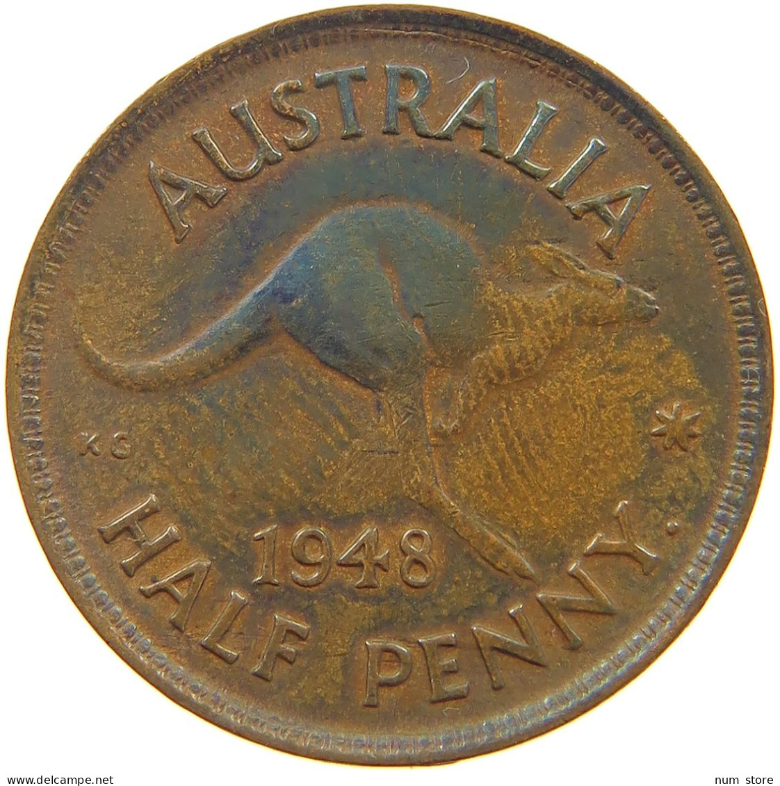 AUSTRALIA 1/2 PENNY 1948 #c071 0501 - ½ Penny