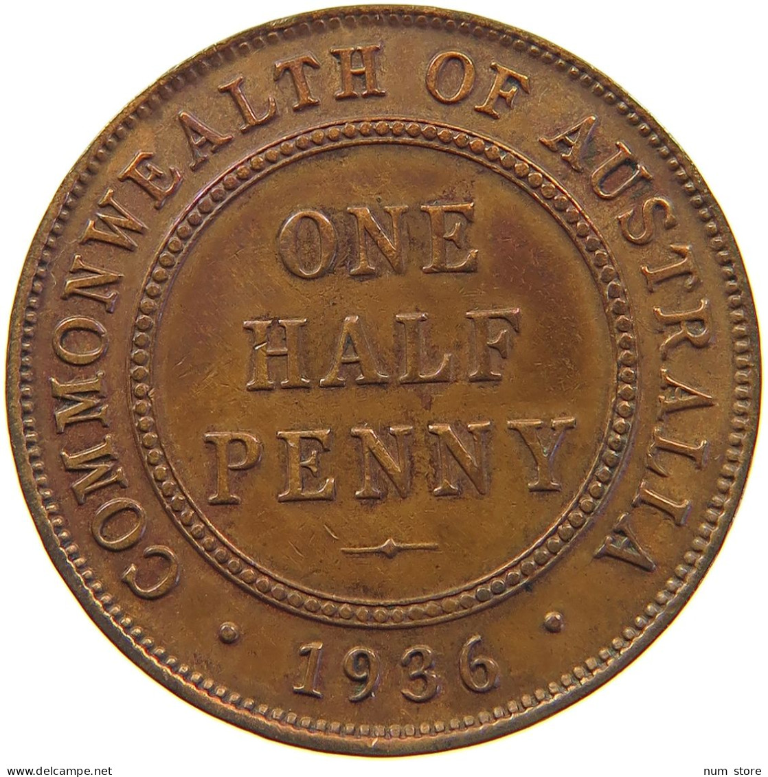 AUSTRALIA 1/2 PENNY 1936 #s029 0257 - ½ Penny