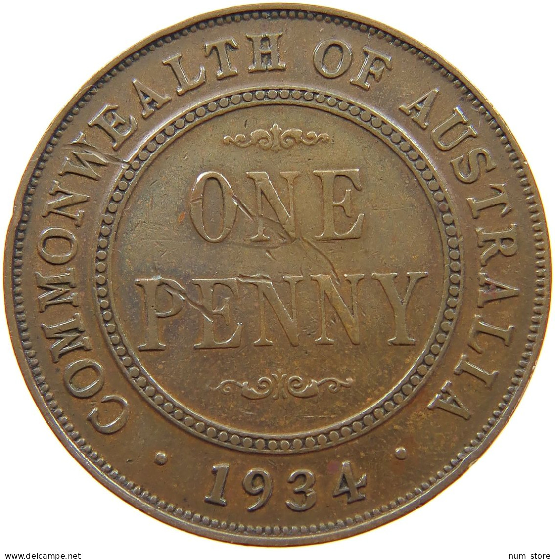 AUSTRALIA 1 PENNY 1934 #a084 0043 - Penny