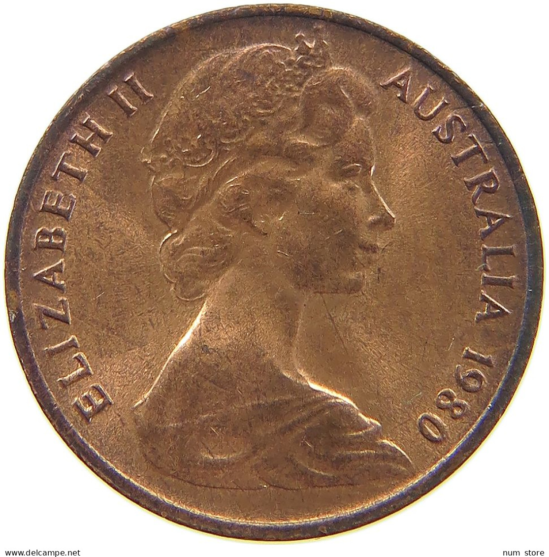 AUSTRALIA 1 CENT 1980 TOP #s080 0261 - Cent