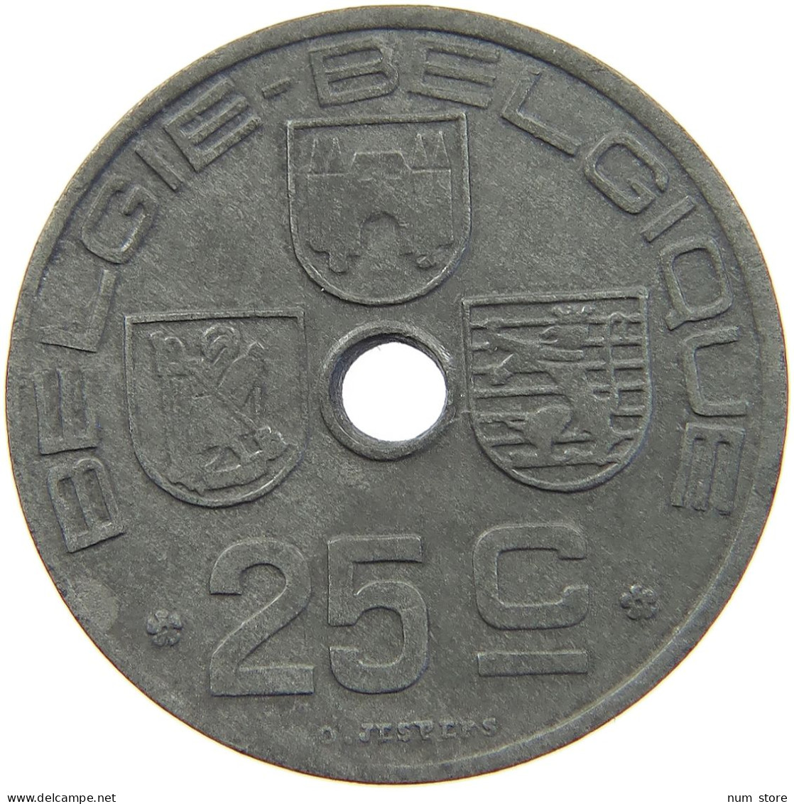 BELGIUM 25 CENTIMES 1943 #c052 0583 - 25 Cents