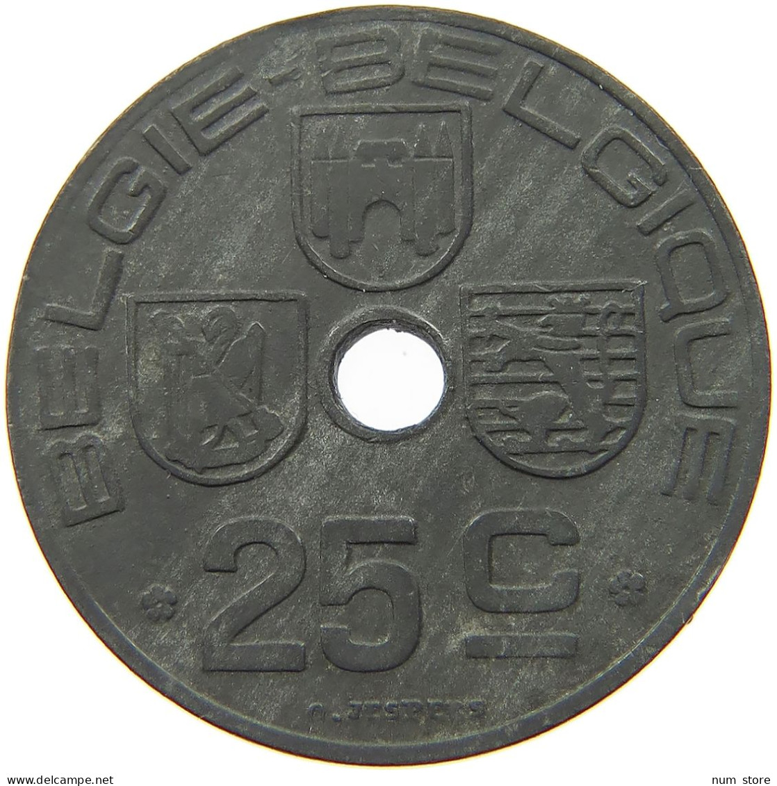 BELGIUM 25 CENTIMES 1943 #a006 0107 - 25 Centimes