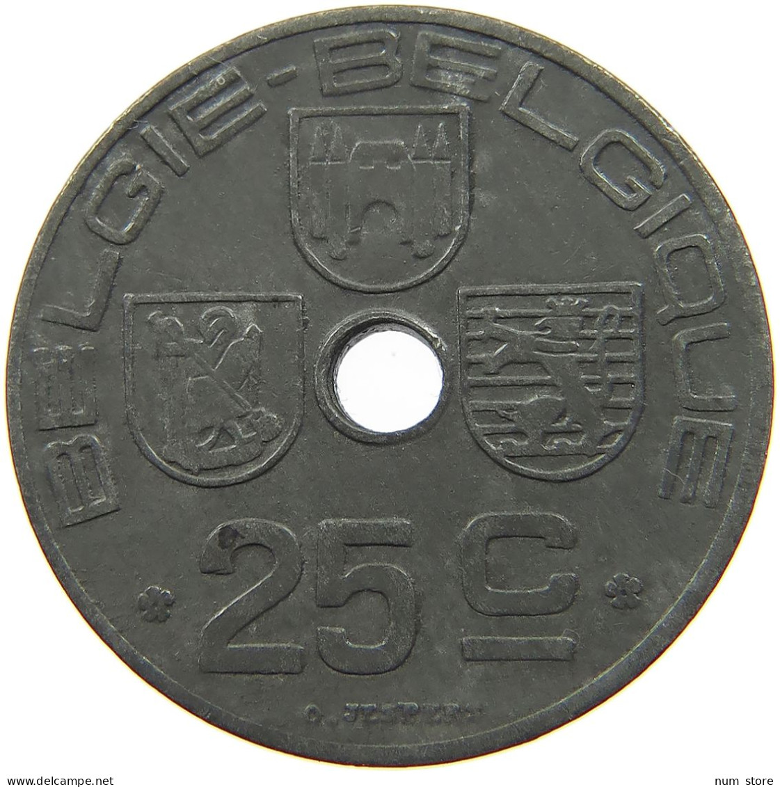 BELGIUM 25 CENTIMES 1943 #a006 0101 - 25 Cents