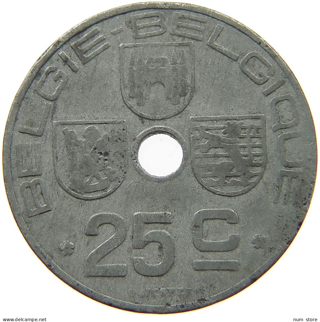 BELGIUM 25 CENTIMES 1943 #a006 0085 - 25 Centimes