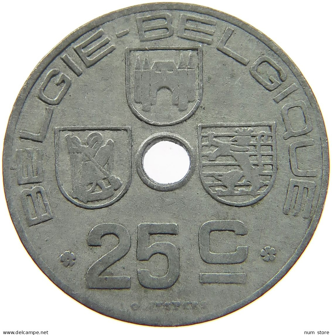 BELGIUM 25 CENTIMES 1943 #a006 0091 - 25 Cents