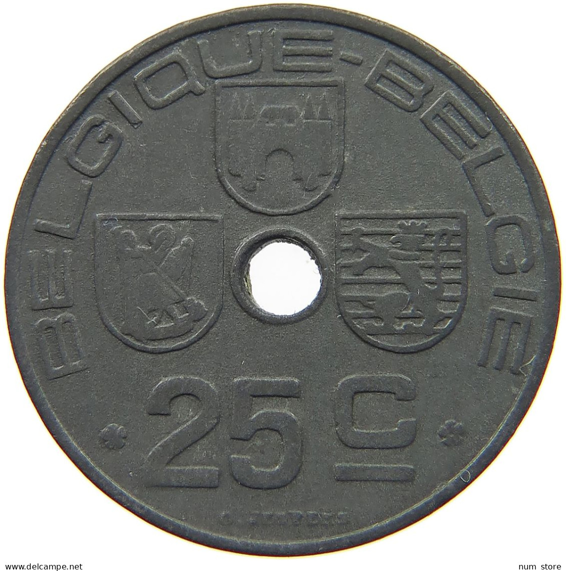 BELGIUM 25 CENTIMES 1942 #c084 0959 - 25 Cents