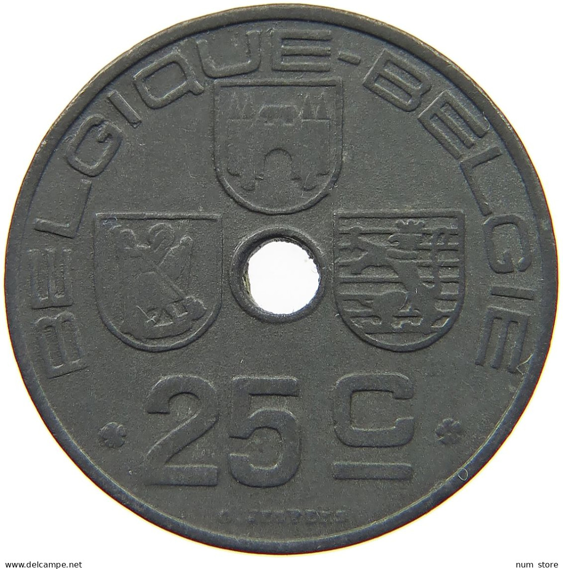 BELGIUM 25 CENTIMES 1942 #c084 0959 - 25 Centesimi