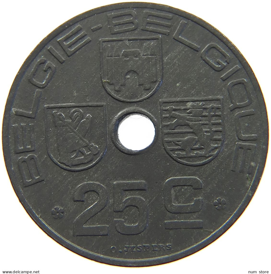 BELGIUM 25 CENTIMES 1942 #s023 0095 - 25 Centimes