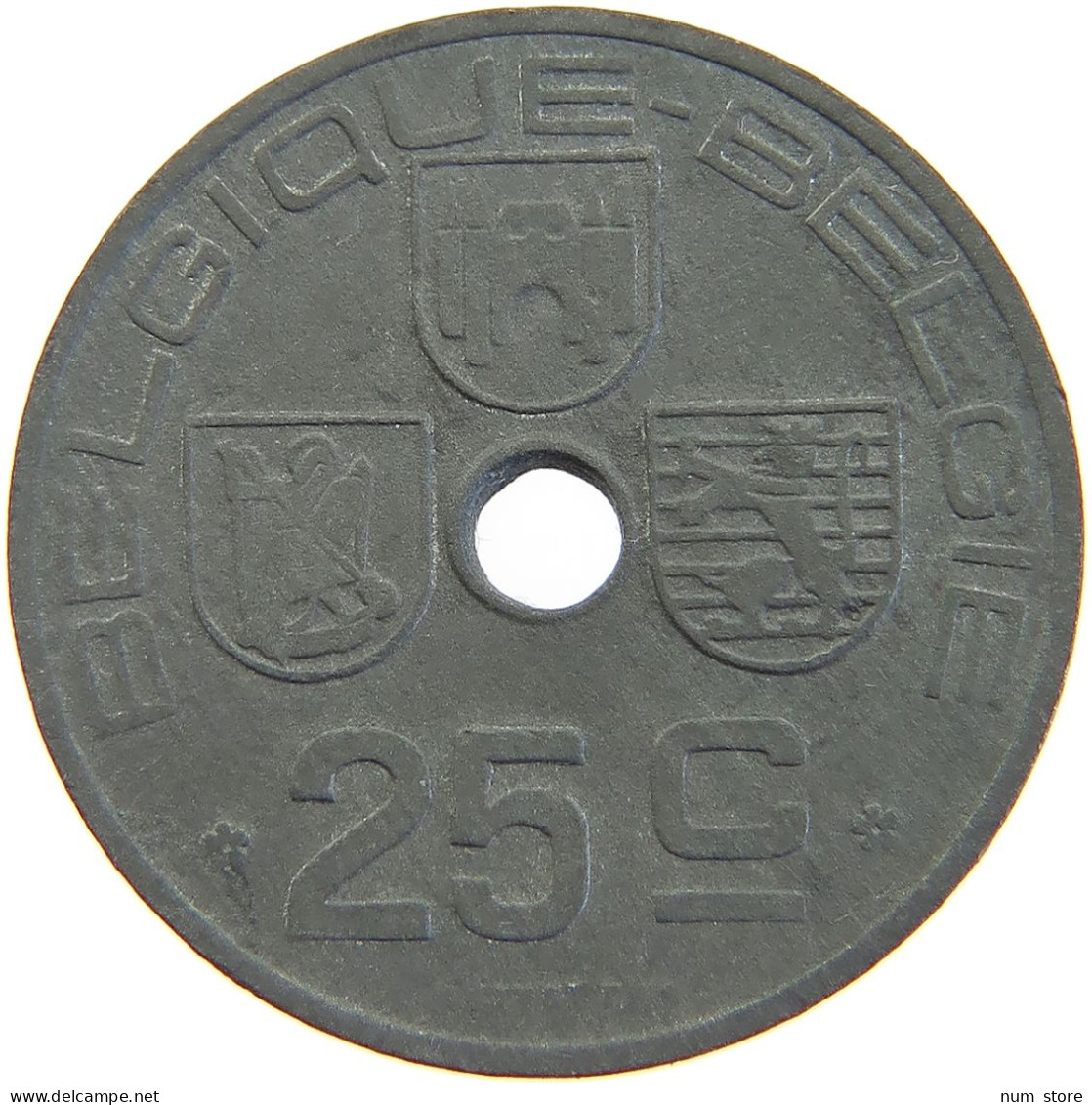 BELGIUM 25 CENTIMES 1942 #a064 0975 - 25 Cent