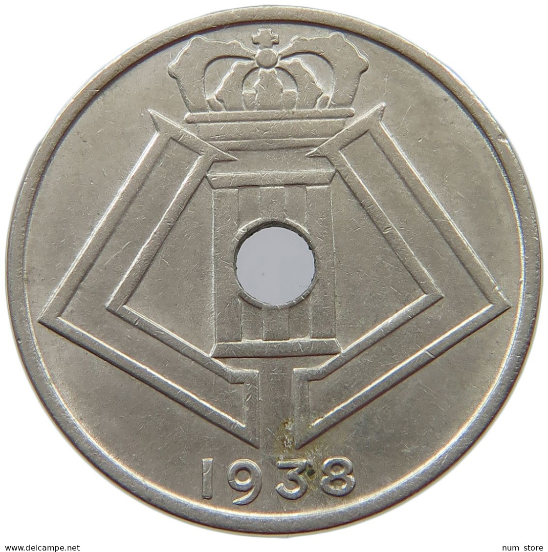 BELGIUM 25 CENTIMES 1938 #s072 0455 - 25 Centimos