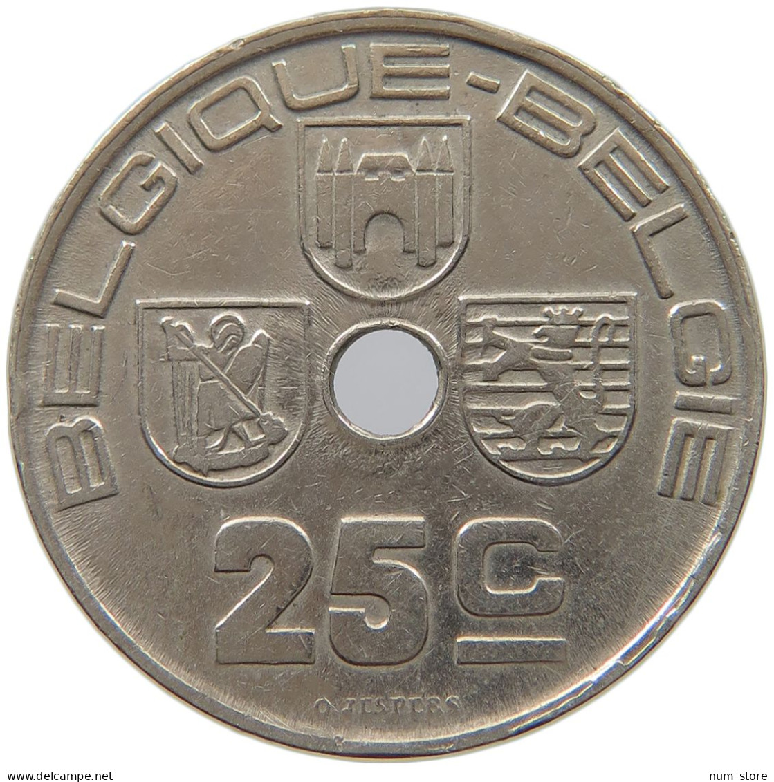 BELGIUM 25 CENTIMES 1938 #c014 0287 - 25 Cents