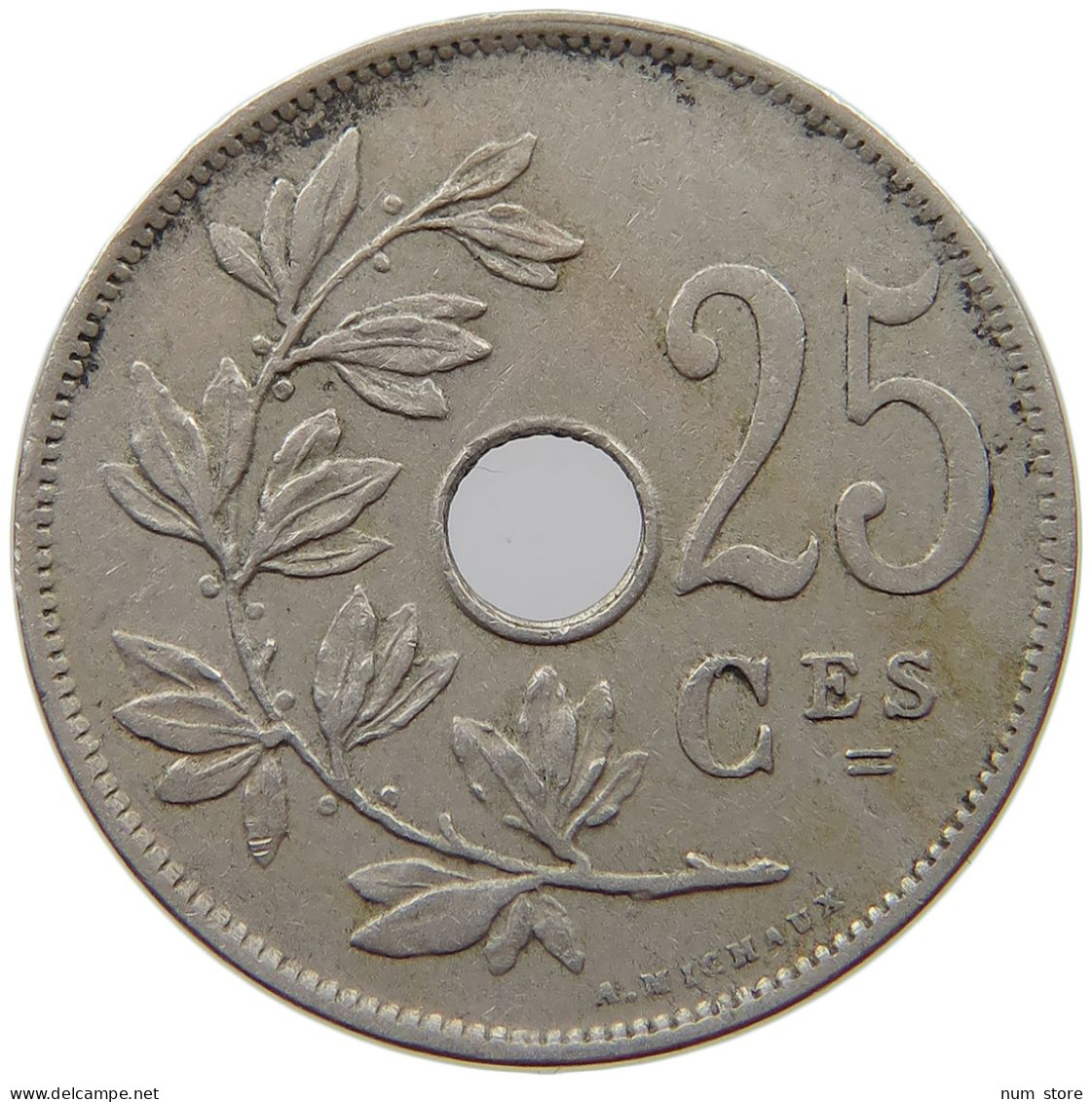 BELGIUM 25 CENTIMES 1922 #s072 0457 - 25 Cent