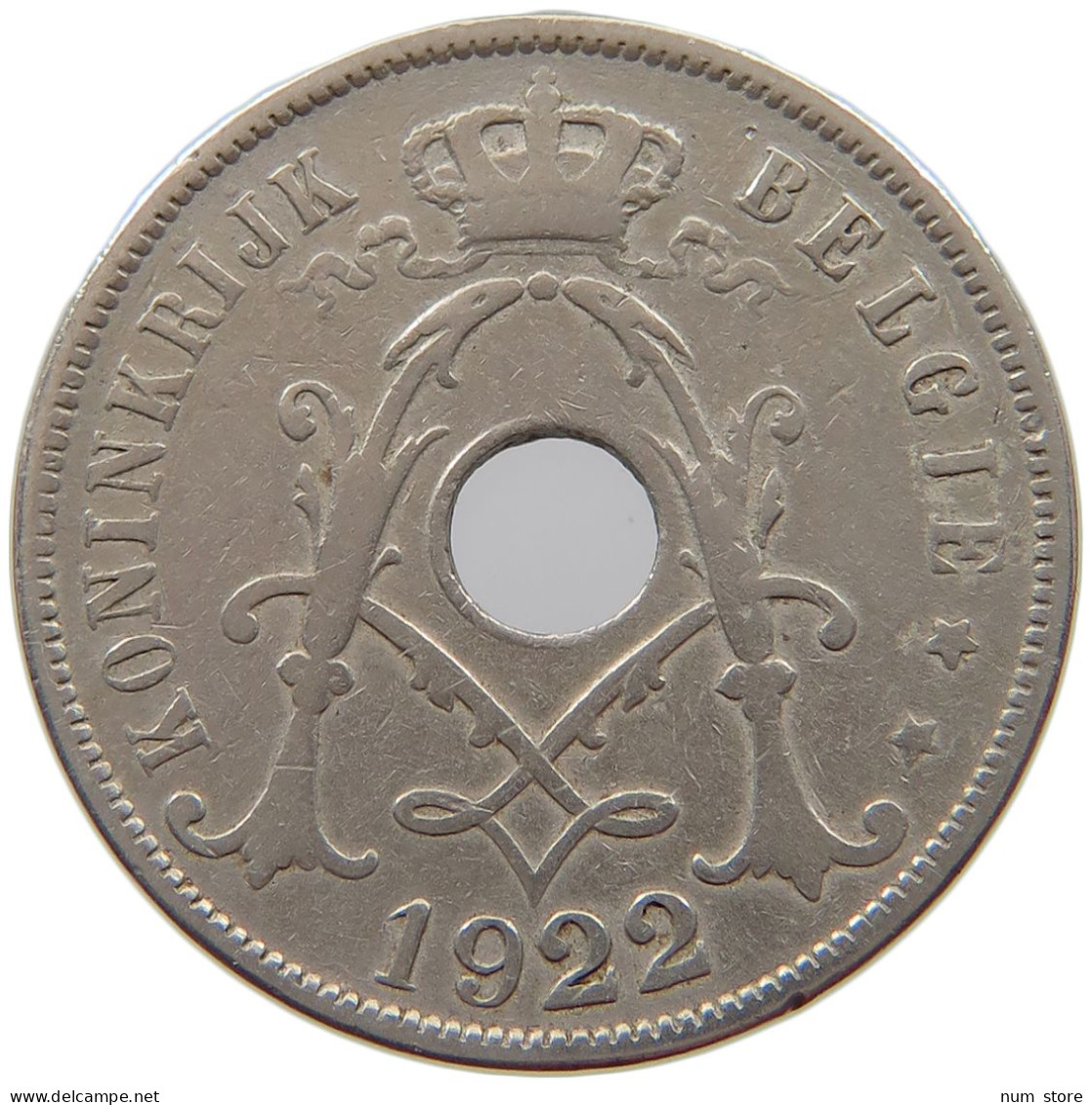 BELGIUM 25 CENTIMES 1922 #a043 0233 - 25 Cents
