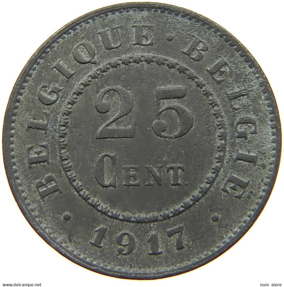 BELGIUM 25 CENTIMES 1917 #a006 0037 - 25 Centimes