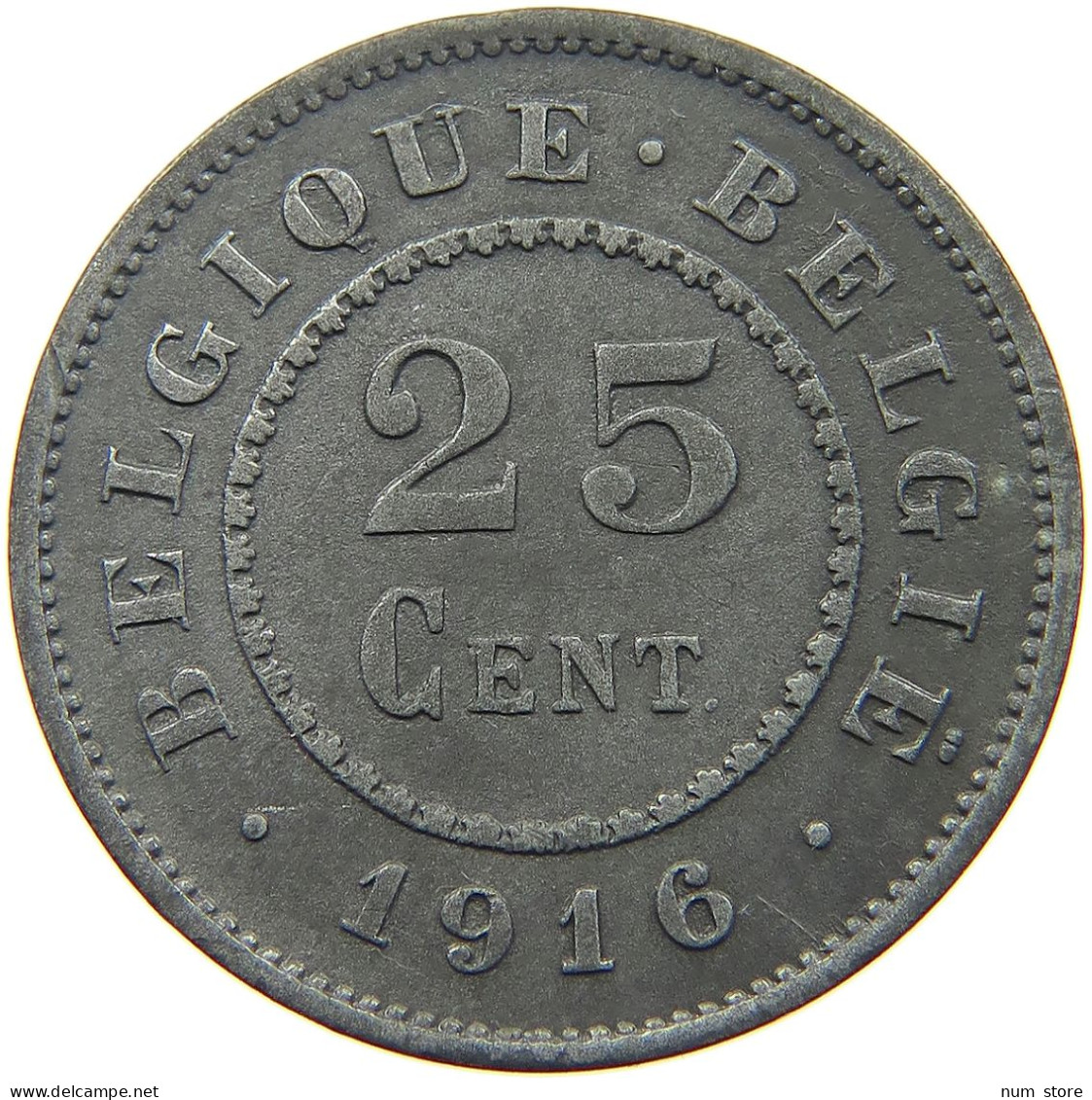 BELGIUM 25 CENTIMES 1916 TOP #c084 0963 - 25 Cent