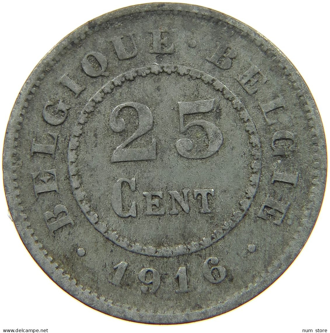 BELGIUM 25 CENTIMES 1916 #c075 0765 - 25 Centimes