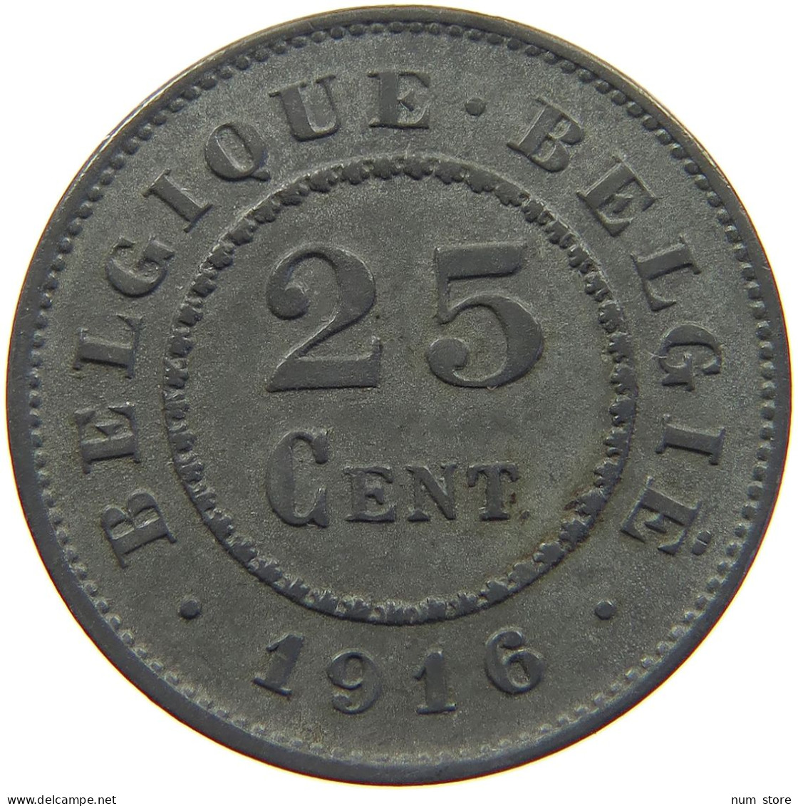 BELGIUM 25 CENTIMES 1916 #c017 0023 - 25 Centimes