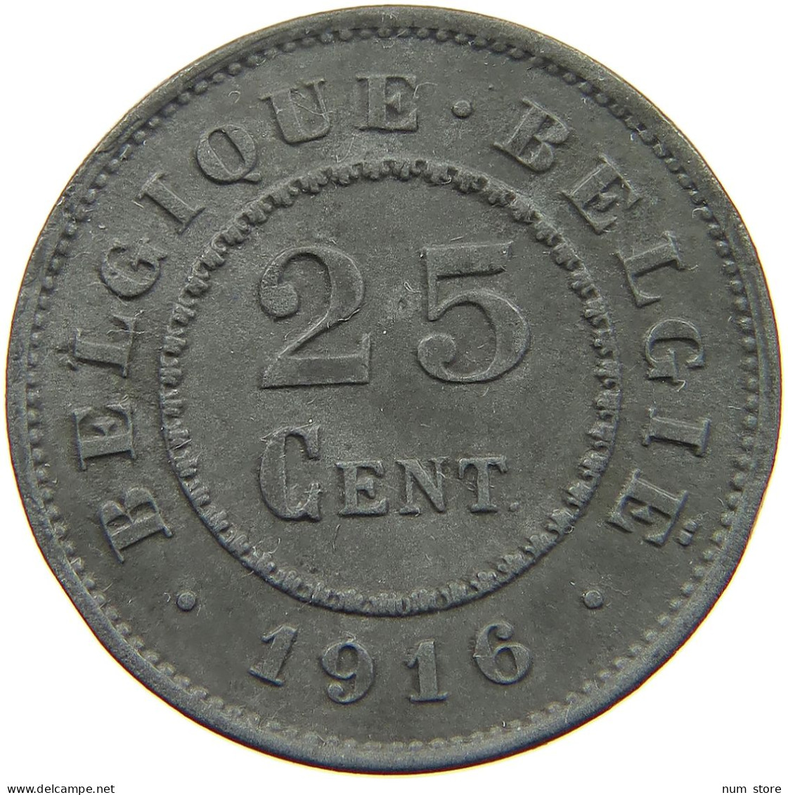 BELGIUM 25 CENTIMES 1916 #a006 0047 - 25 Cent