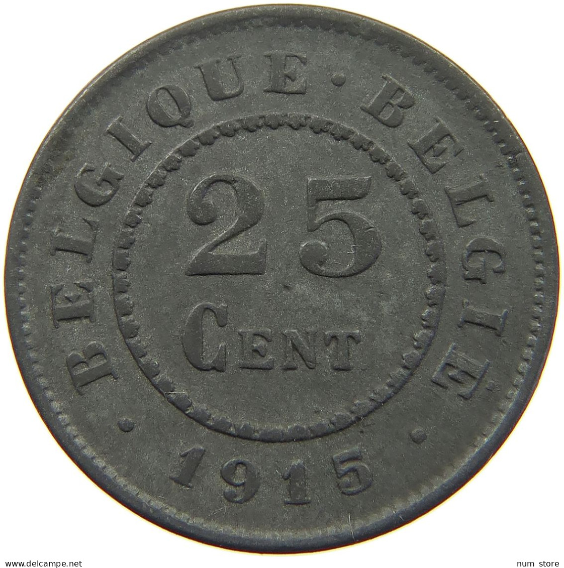 BELGIUM 25 CENTIMES 1915 #a006 0057 - 25 Cents