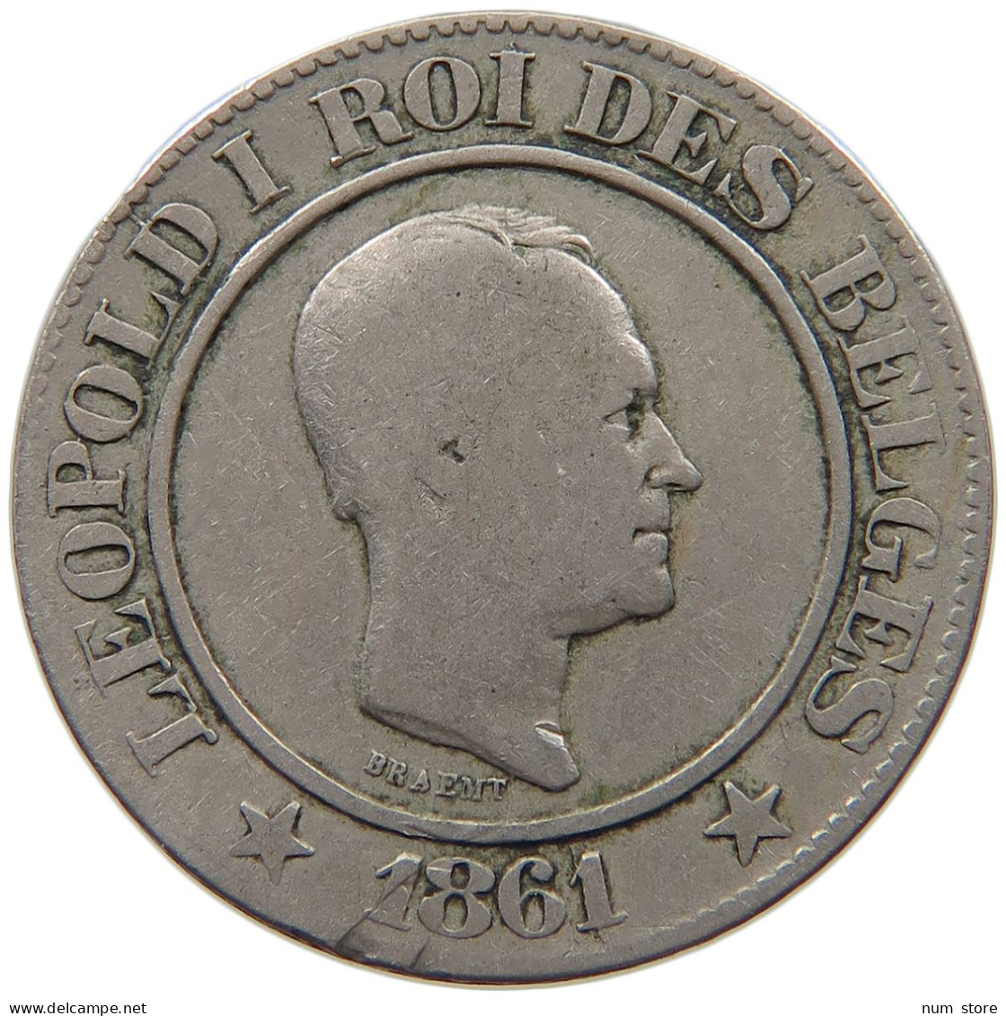 BELGIUM 20 CENTIMES 1861 #c036 0553 - 2 Francs (1944 Libération)