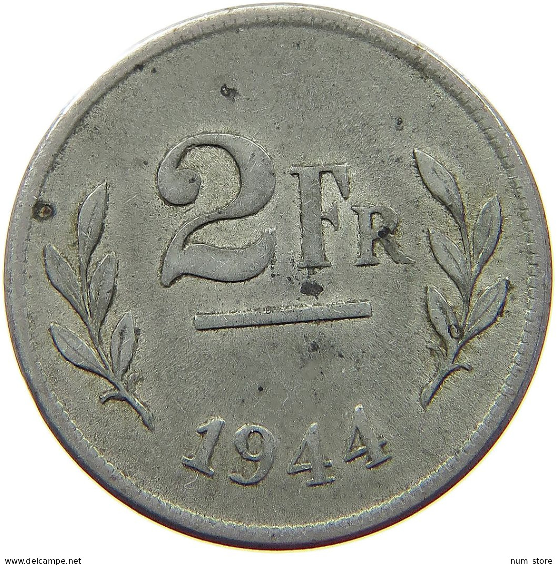 BELGIUM 2 FRANCS 1944 #s075 0087 - 2 Frank (1944 Befreiung)