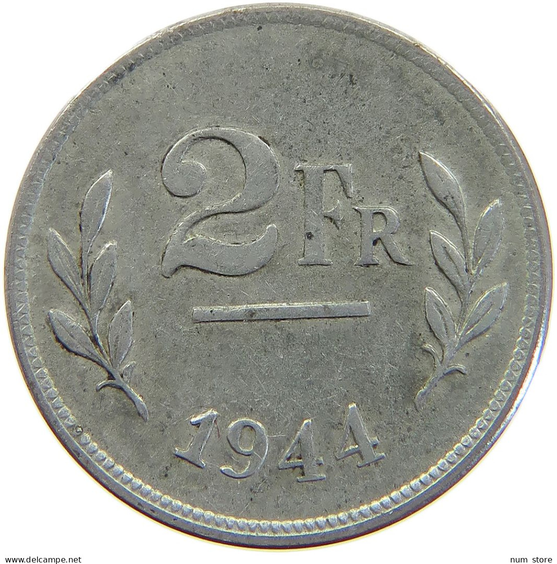 BELGIUM 2 FRANCS 1944 #a068 0361 - 2 Frank (1944 Befreiung)