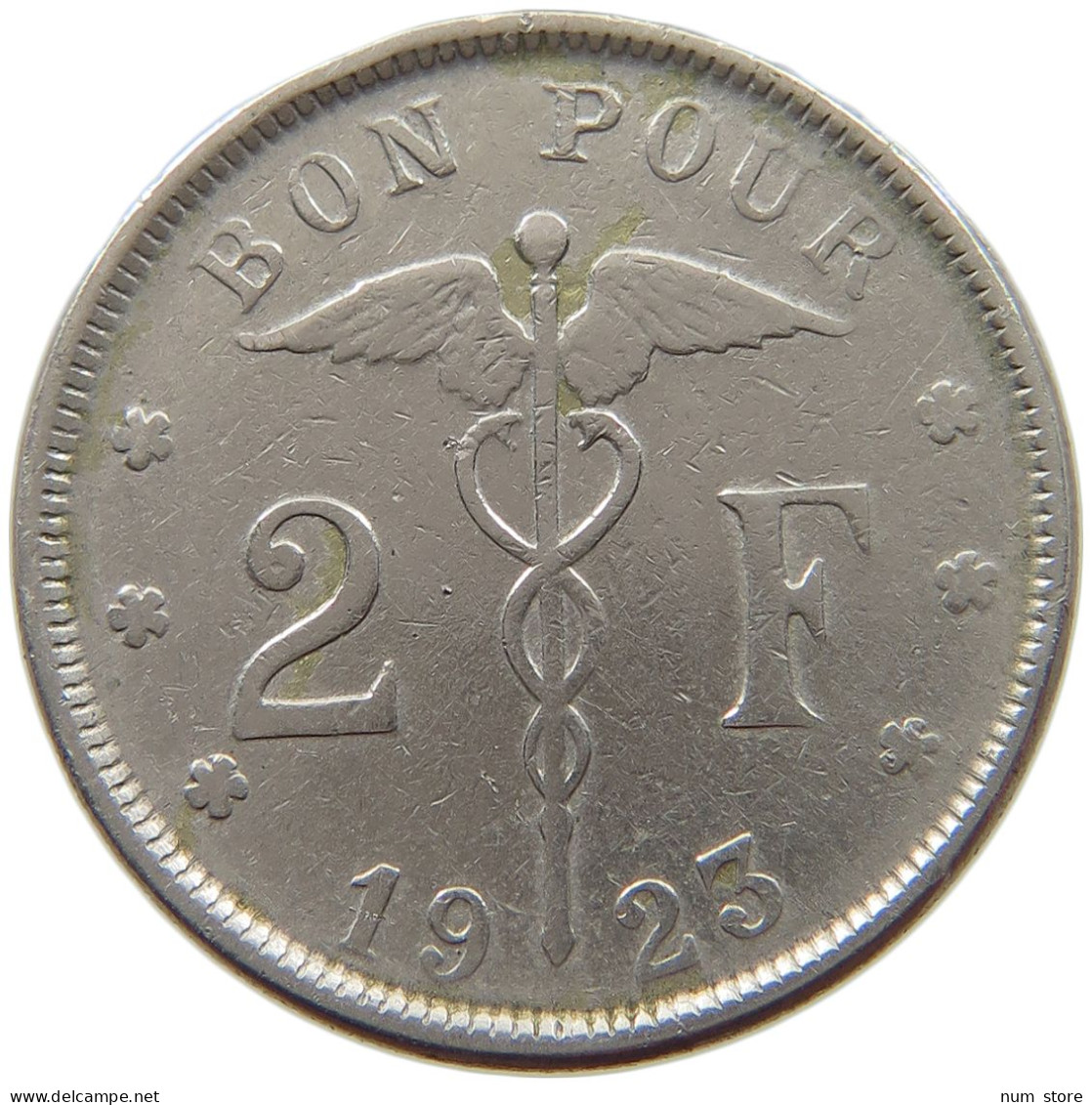 BELGIUM 2 FRANCS 1923 #s039 0355 - 2 Frank