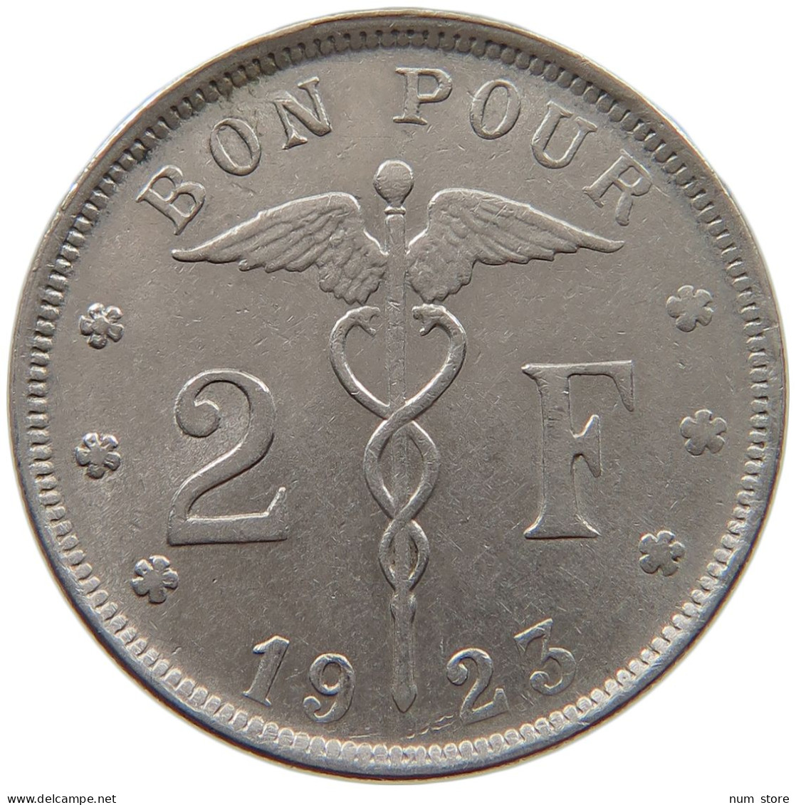 BELGIUM 2 FRANCS 1923 #c053 0039 - 2 Francs