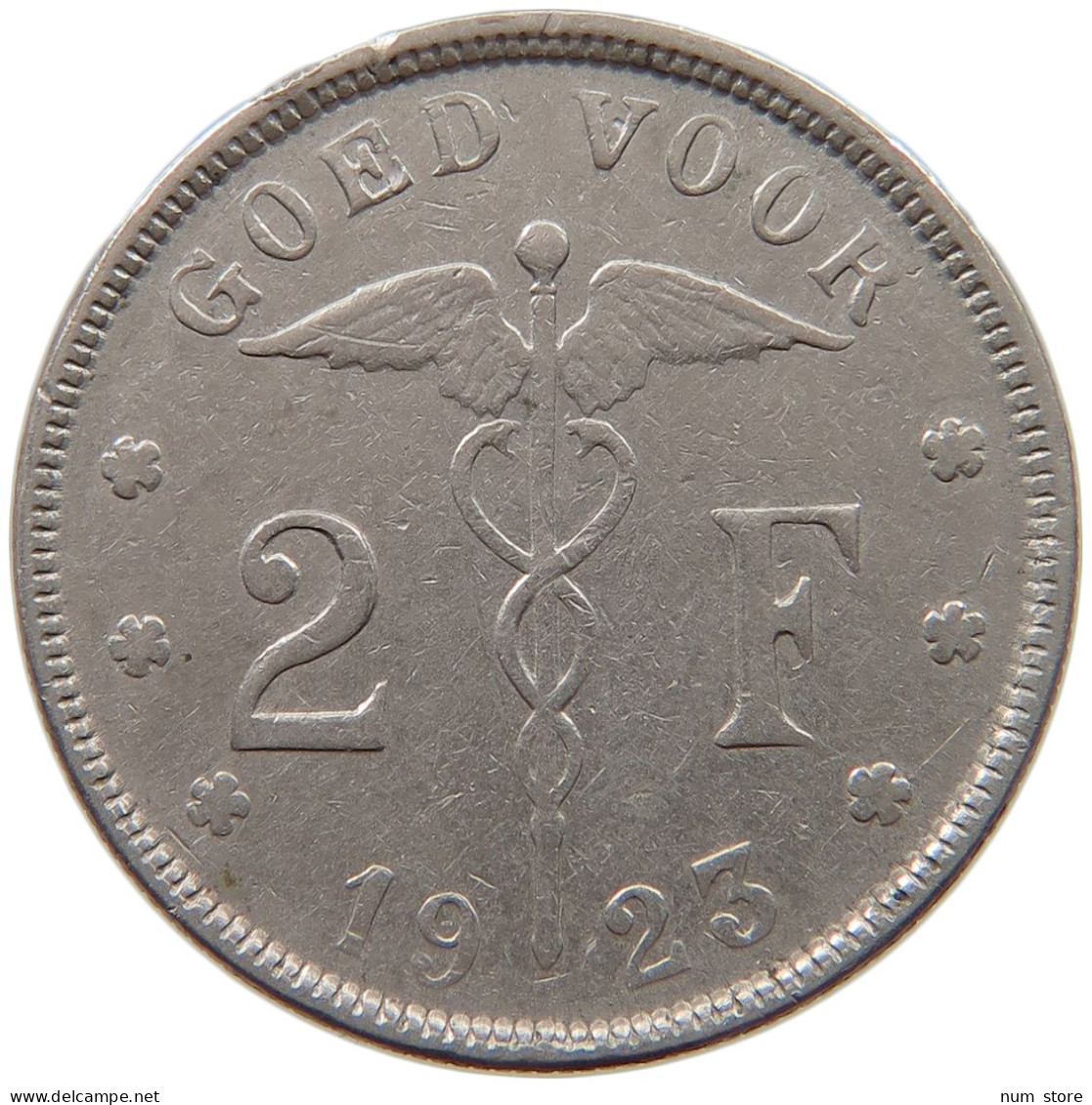 BELGIUM 2 FRANCS 1923 #c051 0095 - 2 Francs