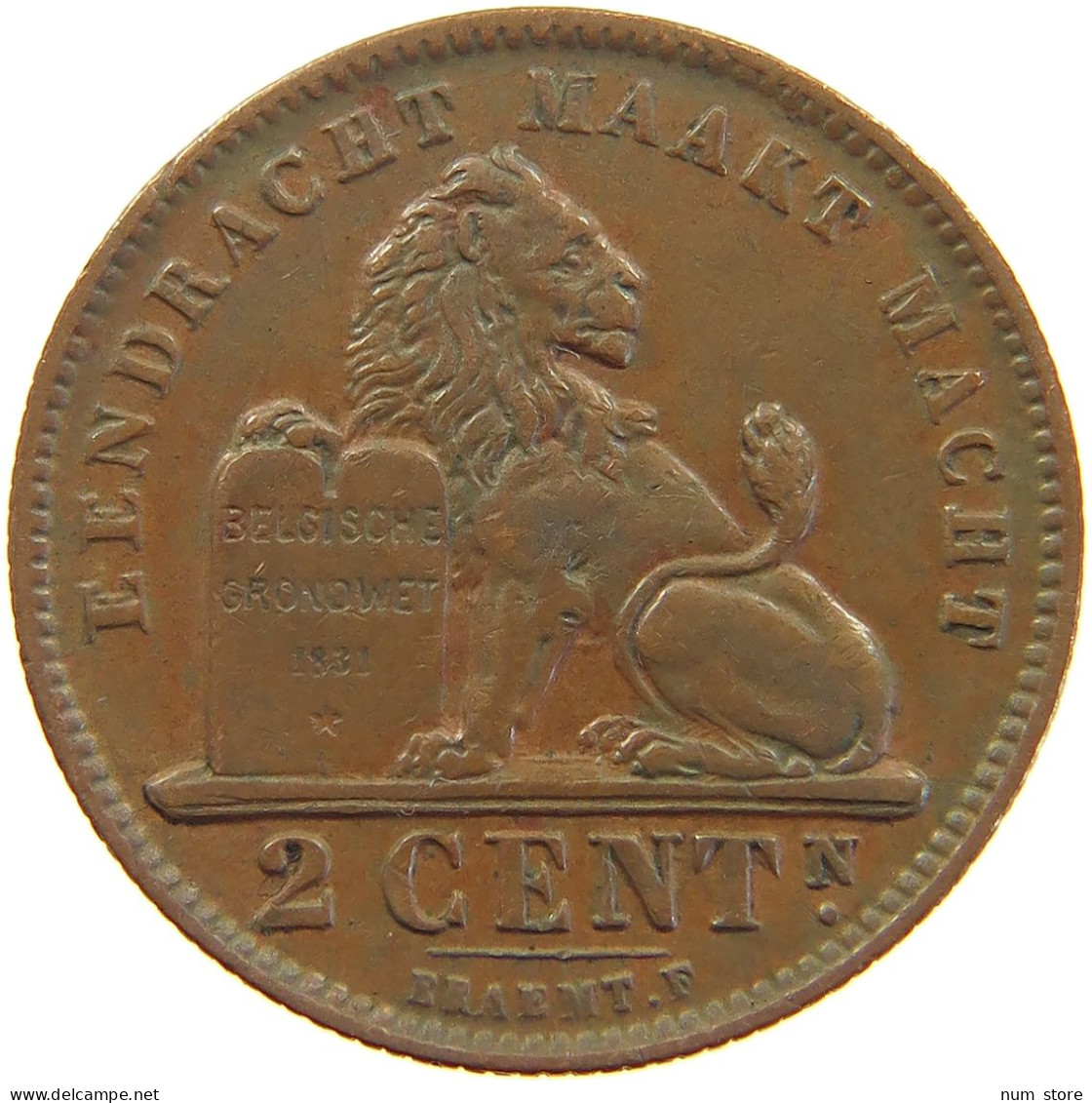 BELGIUM 2 CENTS 1919 #a066 0521 - 2 Cent