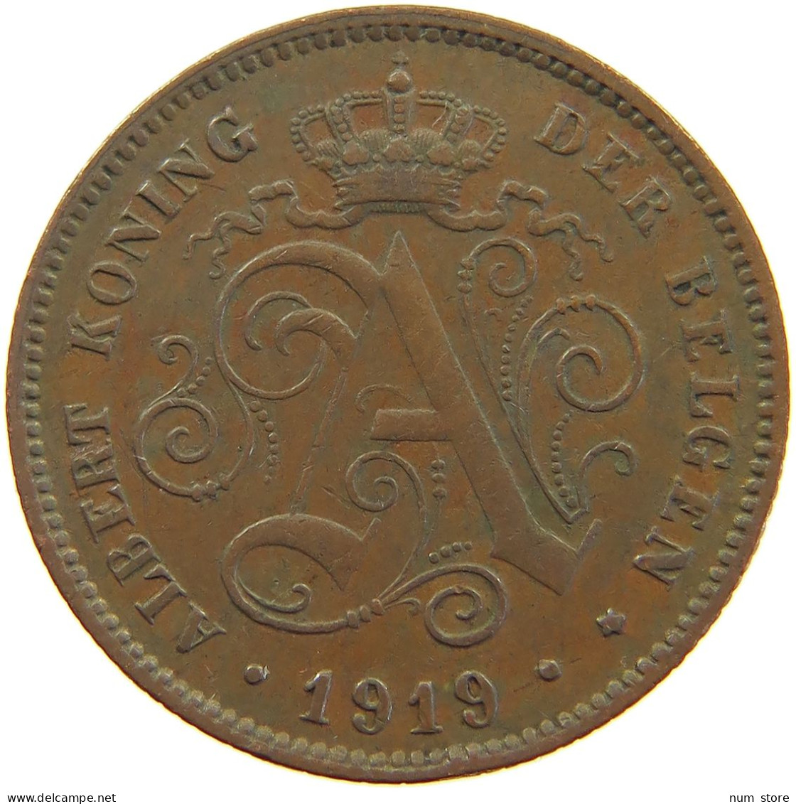 BELGIUM 2 CENTS 1919 #a066 0521 - 2 Centimes