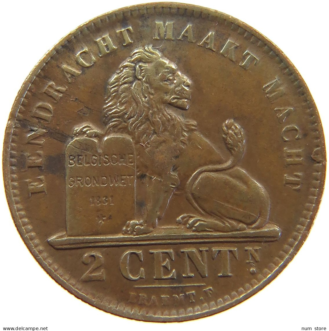 BELGIUM 2 CENTS 1919 #a066 0535 - 2 Centimes