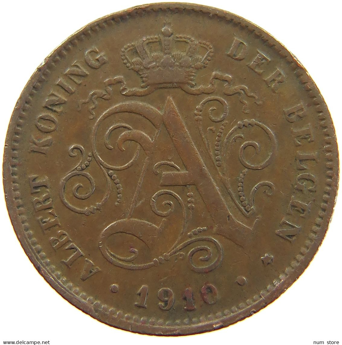 BELGIUM 2 CENTS 1910 #a066 0527 - 2 Cent