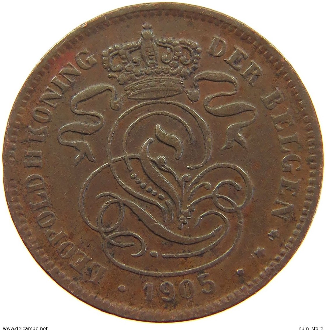 BELGIUM 2 CENTS 1905 #a066 0533 - 2 Cents