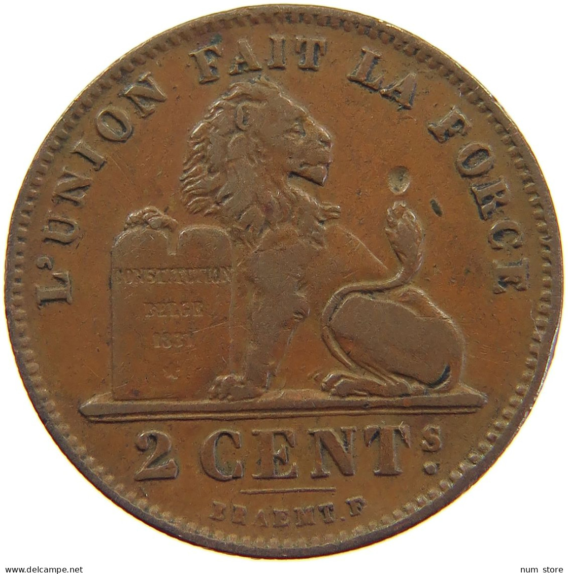 BELGIUM 2 CENTS 1905 #a066 0519 - 2 Cent