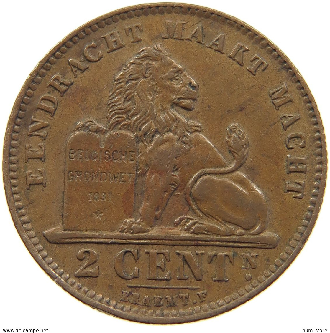 BELGIUM 2 CENTIMES 1919 #c080 0725 - 2 Centimes